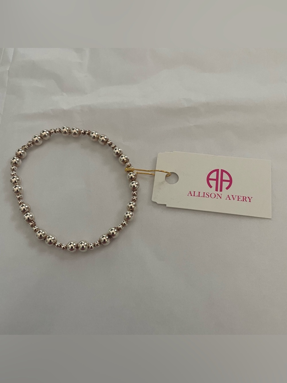 Allison Avery Inspire Silver Beaded Bracelet BRAND NEW WITH TAGS
